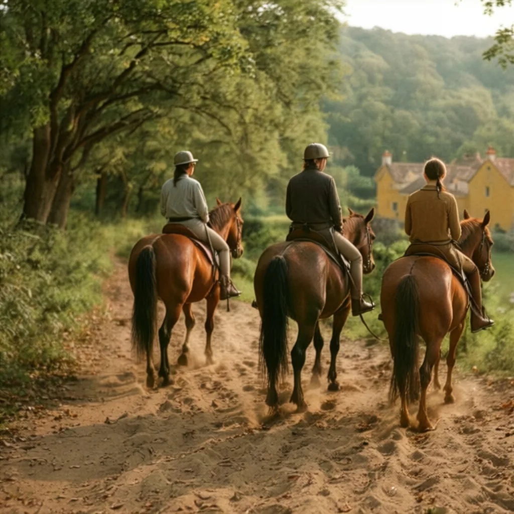 Balade à cheval en Dordogne, autour de Ribagnac